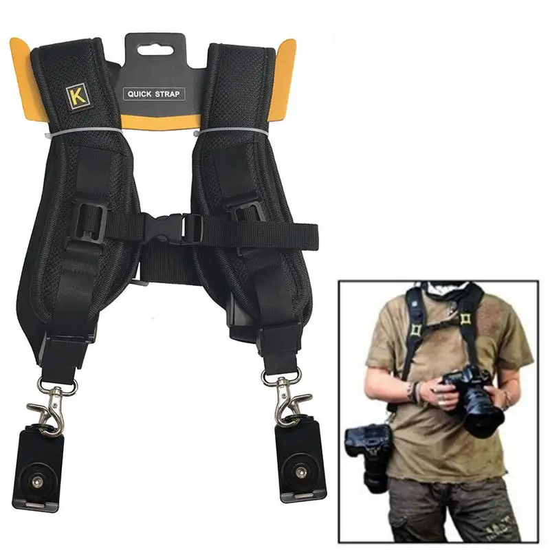

IdealHouse Dual Shoulder Camera Neck Strap Belt Quick Release for Digital SLR DSLR Camera