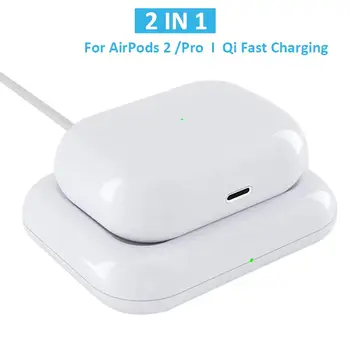

2 In 1 Wireless Earphones Charger Fast Charging Station For AirPod Smartphones For IPhone11/Pro Max l