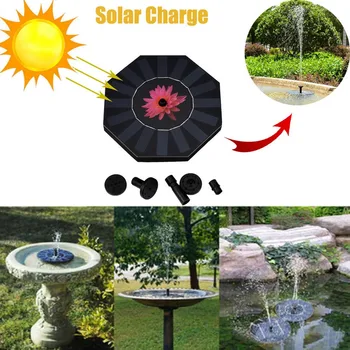 

2pcs Mini Solar Powered Fountain Water Fountain Pool Pond Floating for Bird Bath Patio Landscape Outdoor Garden Decoration