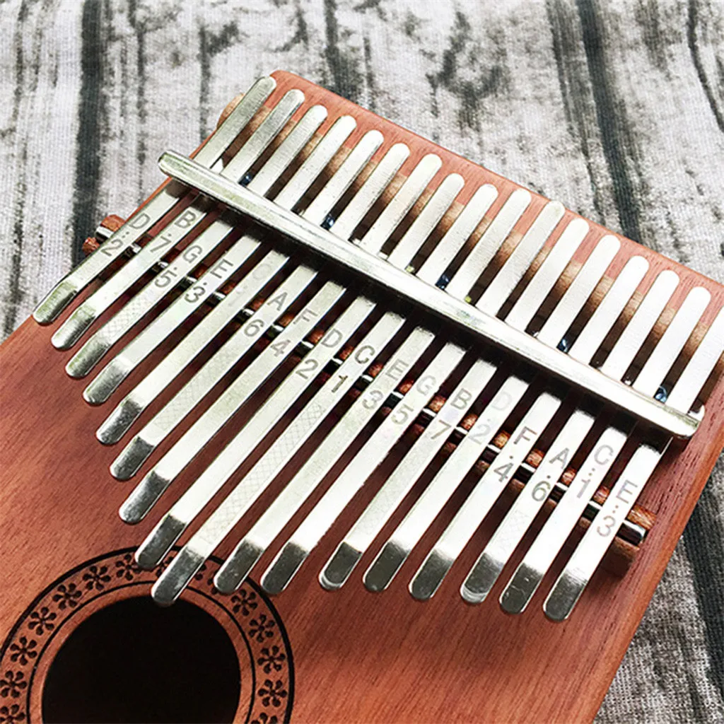 Kalimba 17 клавиш портативный большой палец пианино Mbira Sanza корпус из красного дерева металлической руды зубья с инструкцией и мелодия молоток пианино# Y2