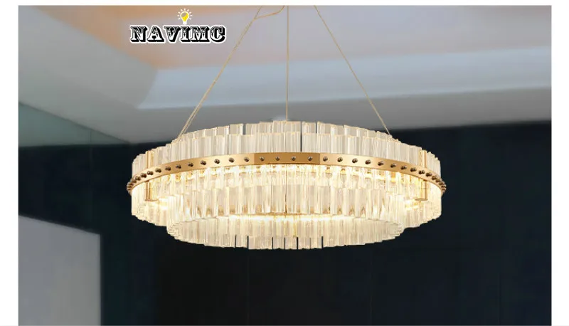 Woonkamer светодиодный Kroonluchter Moderne Luxe Kristallen лампа Dubbele Glas подвеска Laag Eetkamer Kroonluchter Verlichting хауден