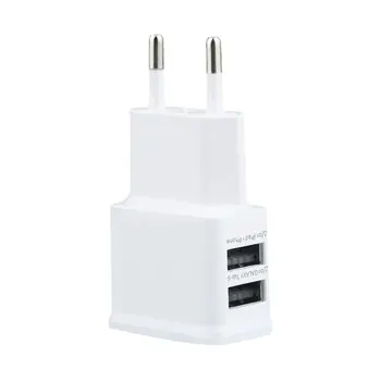 

Hot 5V 2A Dual USB Port EU Plug AC Wall Charger Adapter For Cellphone Tablet Wholesale dropshipping