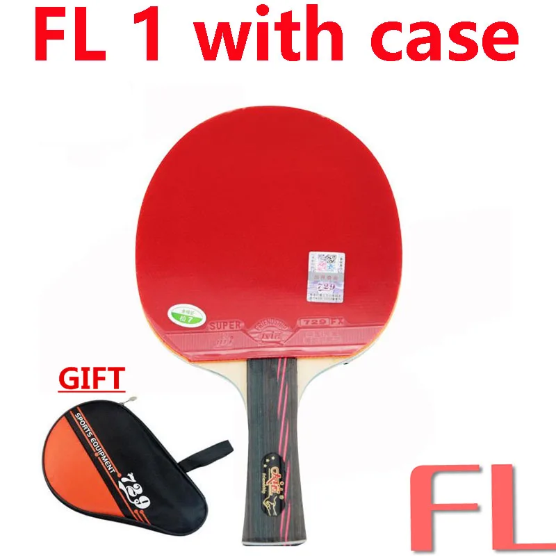 FL with 1 case Ритик 729 золото 3 звезды пипс-в настольный теннис ракетка с чехол для пинг-понга - Цвет: FL with 1 case