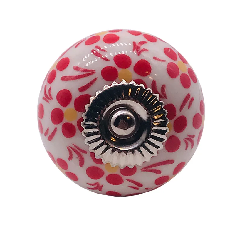Dia 40mm Blue& White Ceramic Wardrobe Drawer Pull Handle Furniture Knob Hardware Europe Cabinet Cupboard Handles Drawer Pull - Цвет: 021