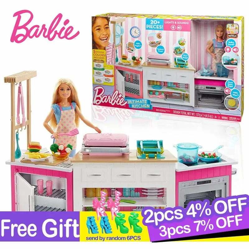 barbie ultimate kitchen with doll