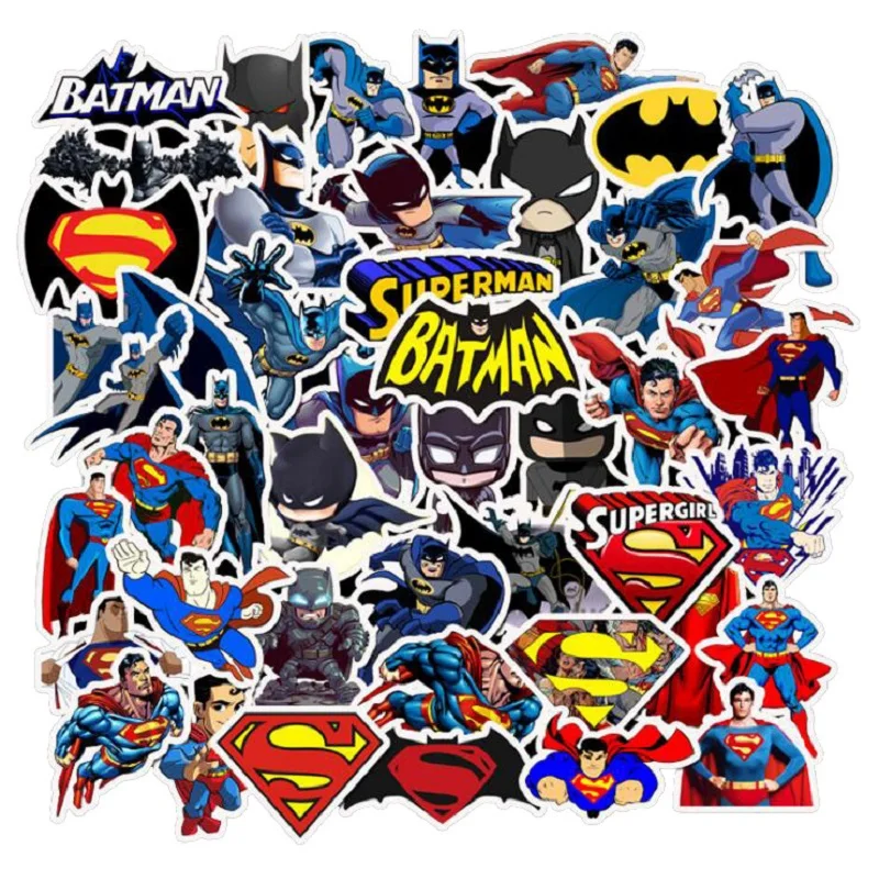 45PCS TZ-A16 45 шт. Супермен Бэтмен водонепро ницаемый мультфильм стикеры s игрушка багаж наклейки скейтборд телефон на ноутбук мото велосипед гитарная наклейка - Цвет: 45PCS TZ-A16