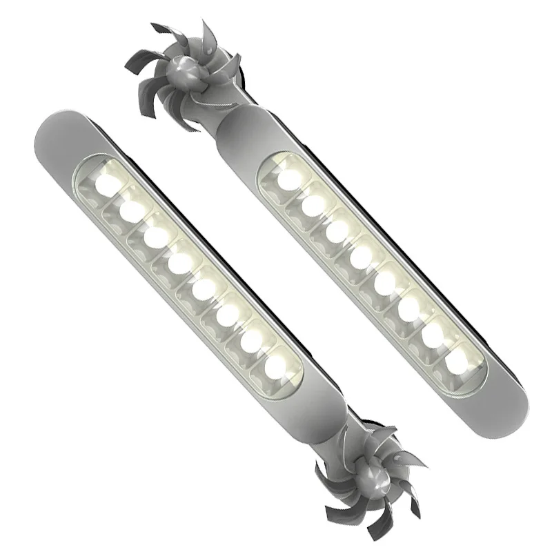 

Auto Headlamp COB Fog Light Bulb Wind Powered 8 LED Car DRL Daytime Running Light Fog Warning Auto Head Lamp LED Lamps For Cars
