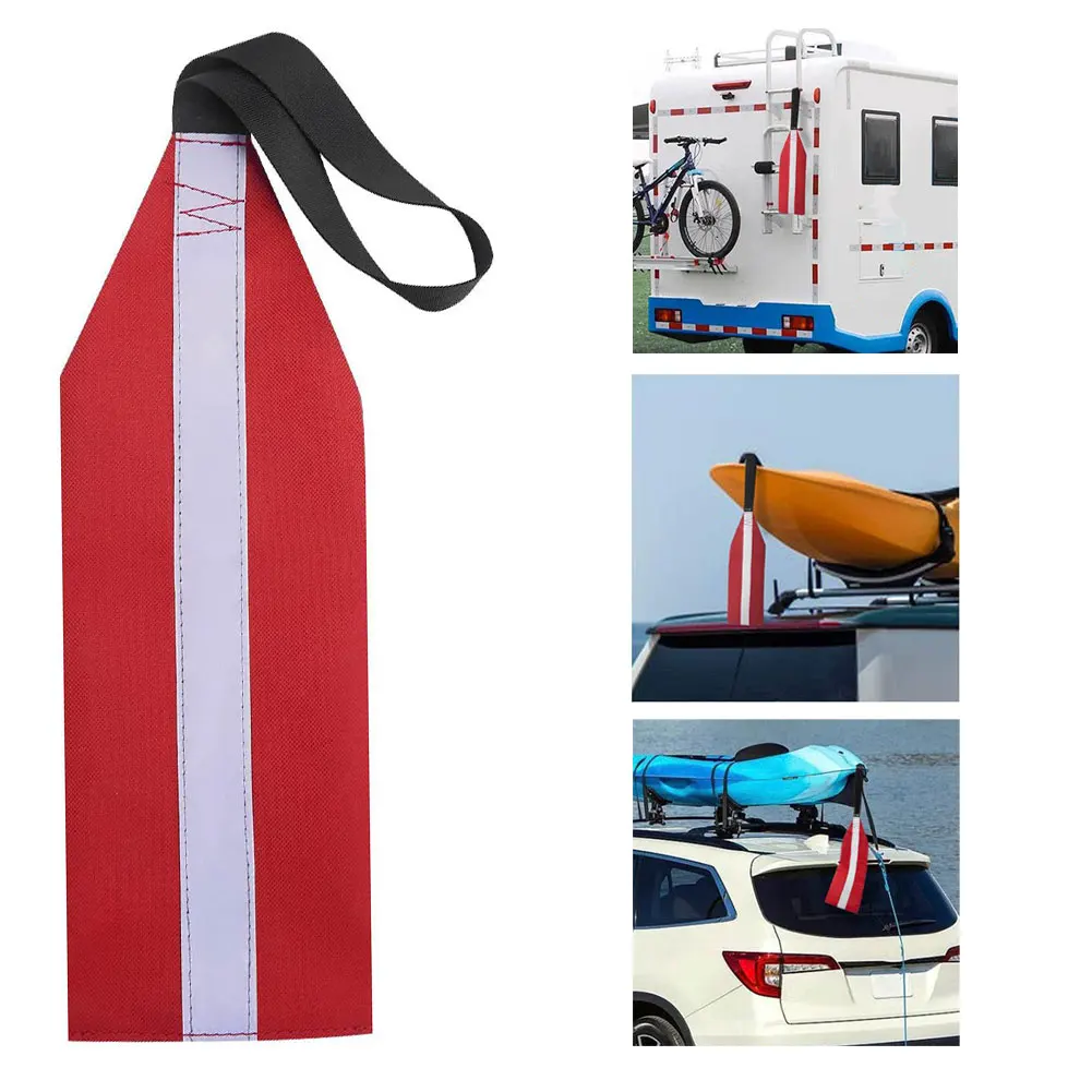 Kayak Safety Flag Towing Flag Highly Visible Durable Red Safety Flags