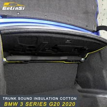 Гелинси багажник брандмауэр коврик накладка Deadener интерьер шум тепло звукоизоляция хлопок для BMW 3 серии G20 автомобиль