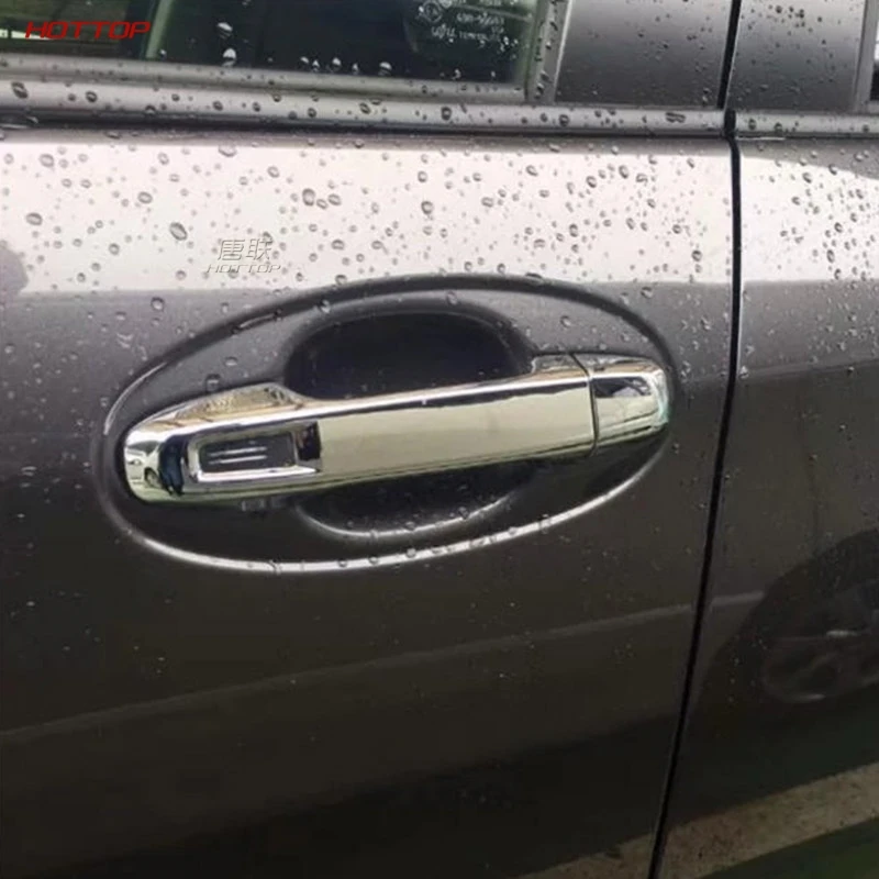 Silver 8pcs 8 шт. хром смарт-ключ отверстие дверные ручки крышки Накладка для Toyota Yaris Vitz автомобильные аксессуары - Цвет: Silver 8pcs