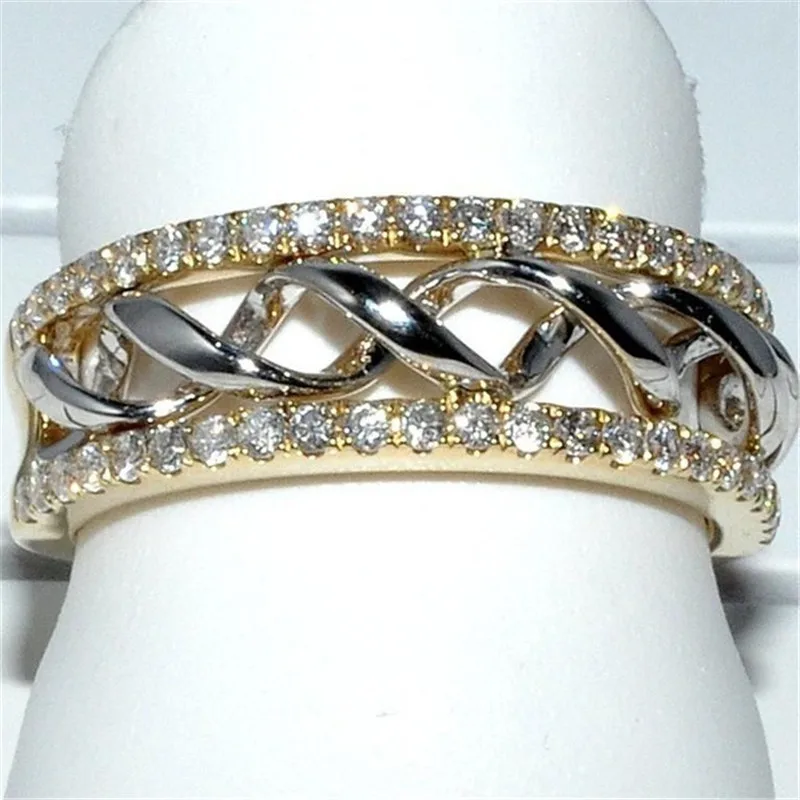 Новая мода Крест Кристалл Кольца для женщин ювелирные изделия Серебряное кольцо на палец Женское Обручальное кольцо женские обручальные кольца Femme подарки