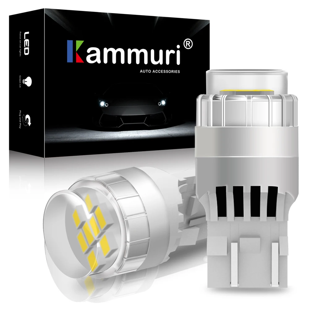 Автомобильная светодиодная лампа KAMMURI White Canbus W21W W21/5W T20 7440 7443 7444NA WY21W дневные