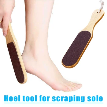 

High Quality Care Tool Hard Pedicure Scraper Wooden Foot File Dead Skin Remover Portable Feet Rasp