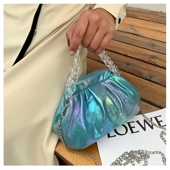 

Summer PU Crossbody Bags for Women Fashion Chain Female Messenger Bag Woman Contrast Color Shoulder Patchwork Bolsa Feminina