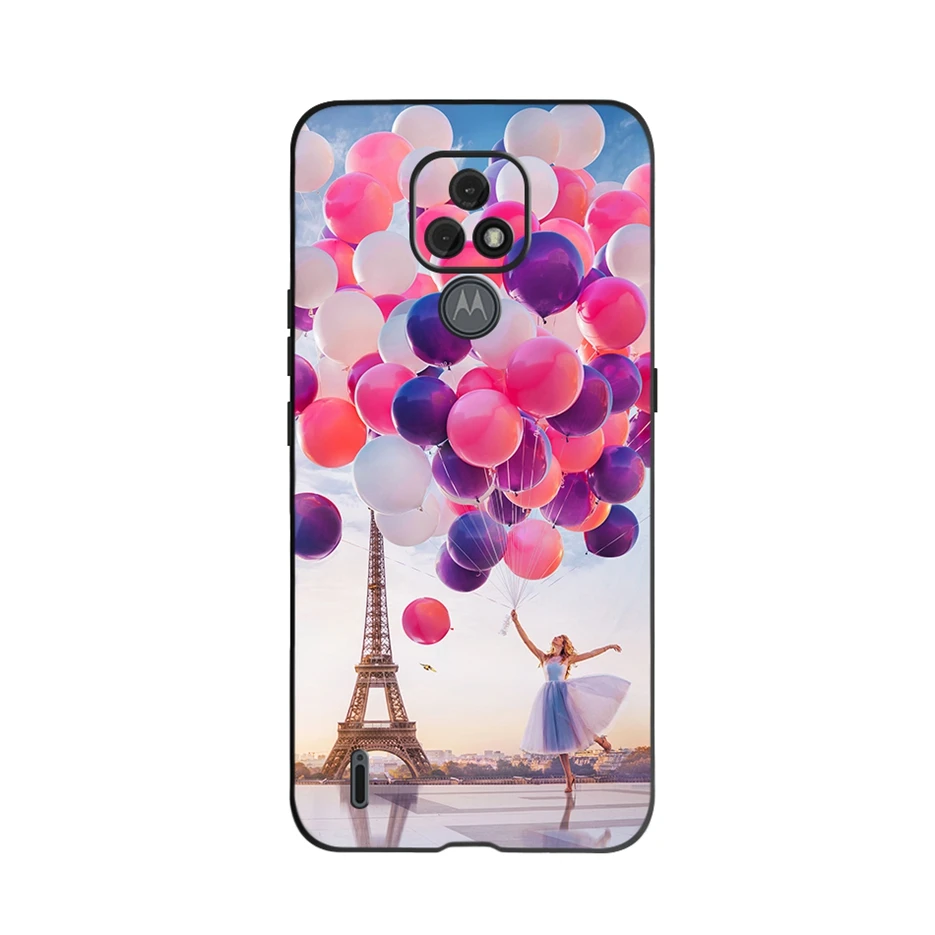 phone flip cover For Motorola Moto E7 Case Beautiful Flowers Butterfly Soft TPU Silicone Phone Cases For Motorola Moto E7 MotoE7 Shell Coque Capa iphone waterproof bag