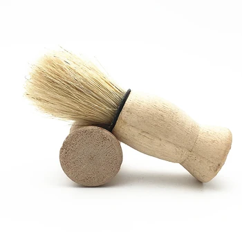 

1pc Wooden Handle Natural Men Shaving Brush Professional Salon Barber Beard Cleaning Soft Mustache Cleaner Neck Hair Remover