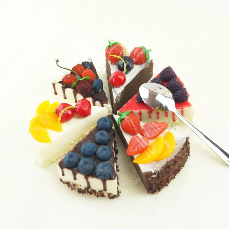 Artificial Fruit Cakes Dessert Fake Food for Wedding Photo Props Home Party Decor Display