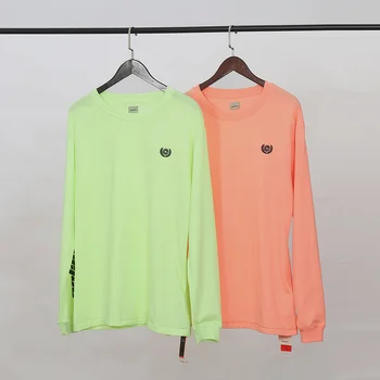 

Season 6 Candy Color Calabasas Printed Long Sleeve T-Shirts Kanye West 1:1 Quality Chest Wheat Ear T Shirt Men Women Tops Tees