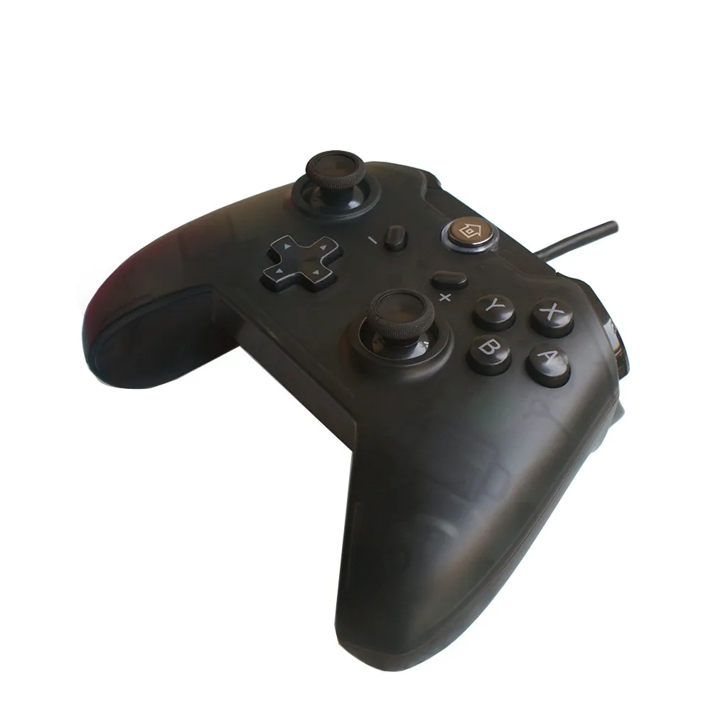 Для контроллера Switch PRO USB проводной для консоли переключателя-шлифованный прозрачный корпус+ совместимый ПК для Windows светодиодный светильник