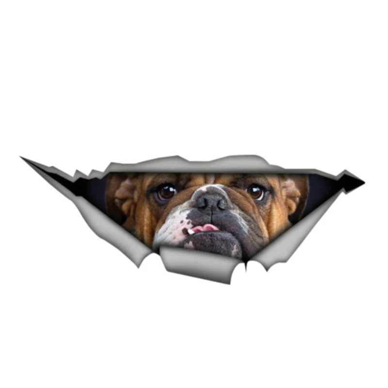 

Personality Car Stickers 3D Bulldog Dog Pet Animal Decal Motorcycle Car Window Accessories PVC 13cm X 5cm