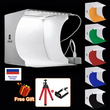 PULUZ 20*20 см 8 Мини Складная студия Diffuse soфт Box светильник коробка с LED светильник черный, белый цвет фотографии фон для съемок в фотостудии PULUZ 20*20 см 8 Мини Складная студия Diffuse soфт Box светильник коробка с LED светильник черный, белый цвет фотографии фон для съемок в фотостудии