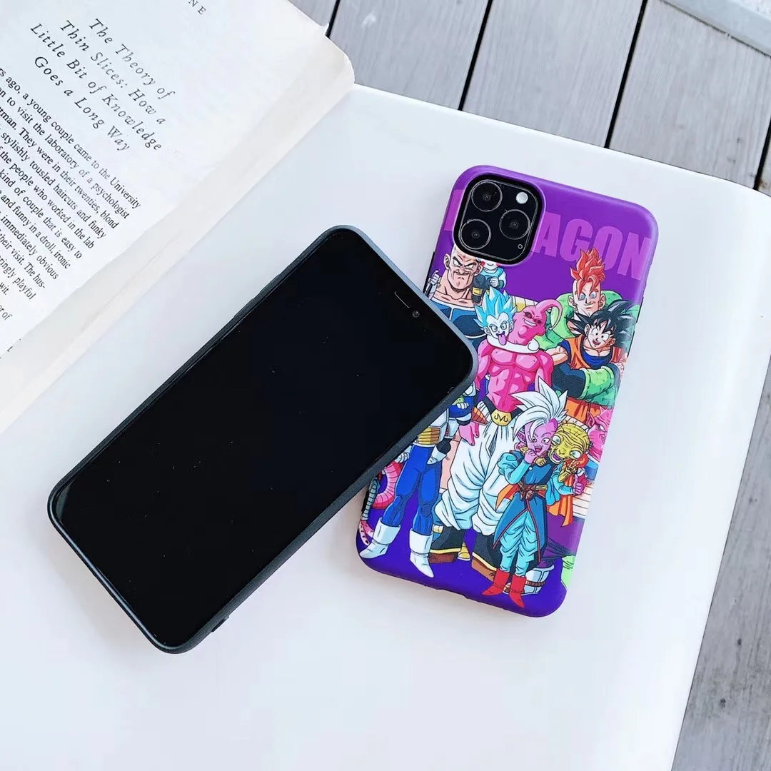 Японский Dragon Ball Z Goku Vegeta чехол для iPhone 6 6s Plus 7 7plus 8 8plus 11 Pro X XS Max XR фиолетовый задний