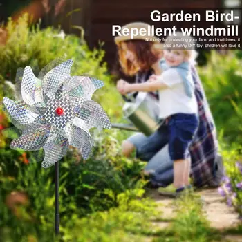 

Bird Repellent Artifact Laser Bird Repellent Windmill 8-piece Reflective Bird Repellent Tool For Garden Field Garden Airport