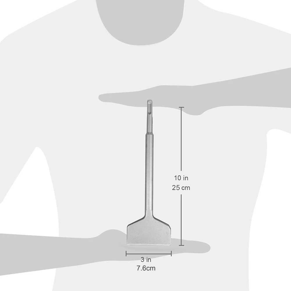 SDS-plus 3-в-1 широкий изогнутый электрическое долото скребок(" X 10"