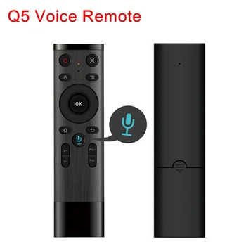

Q5 Voice Control Fly Air Mouse For Gyro Sensing Game 2.4GHz Wireless Microphone Remote Control For Smart Android TV Box mini PC