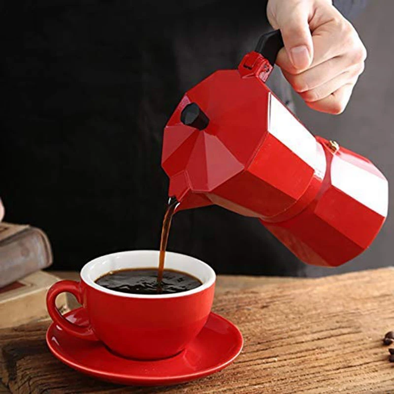 Алюминиевый кофейник Mocha, Итальянская Кофеварка, портативный чайник для кофе, кухонные инструменты, плита, Перколятор, кофейник для эспрессо