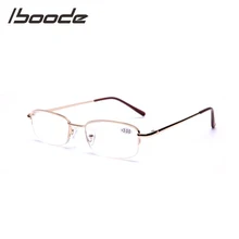IBOODE очки для чтения для женщин и мужчин металлические пресбиопические очки женские мужские полурамки квадратные очки при дальнозоркости оптика очки