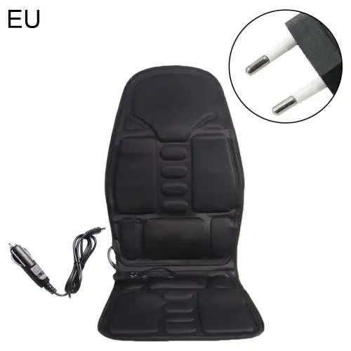 Electric Mulifunction Back Heated Massage Car Seat Home Office Cushion Car Seat Chair Massager Lumbar Back Neck Pad Relaxation - Название цвета: EU Plug