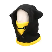 Детские теплые головные уборы для катания на лыжах с мультяшным животным рисунком, теплые уличные Защитные Балаклавы с капюшоном, лыжная маска для велоспорта, шлем