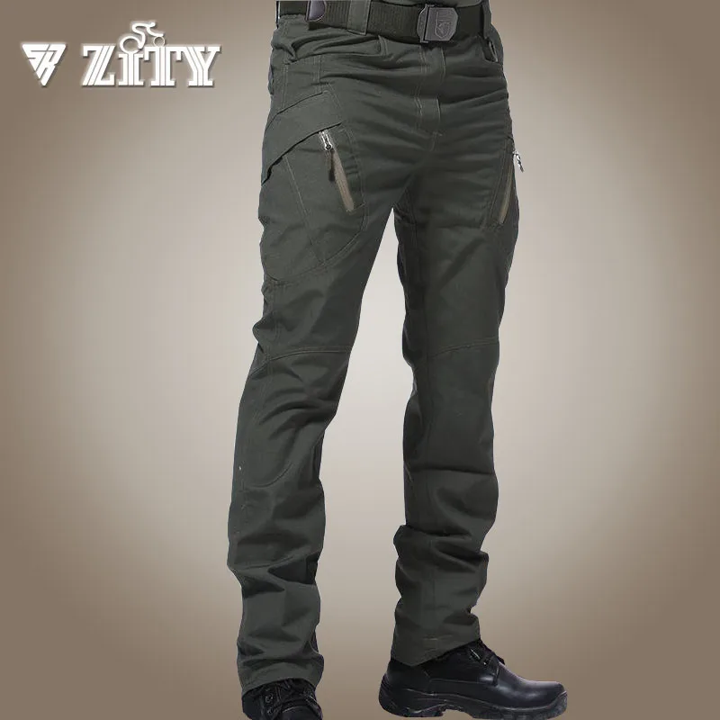 Men's Tactical Pants Multi Pocket Elastic Waist Military Trousers Male ...