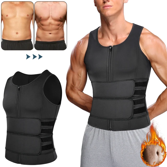 Gilet minceur de sudation à double ceintures pour homme, corset à effet de  sauna, top de fitness pour sculpture de l'abdomen, aide à brûler la graisse  du ventre - AliExpress