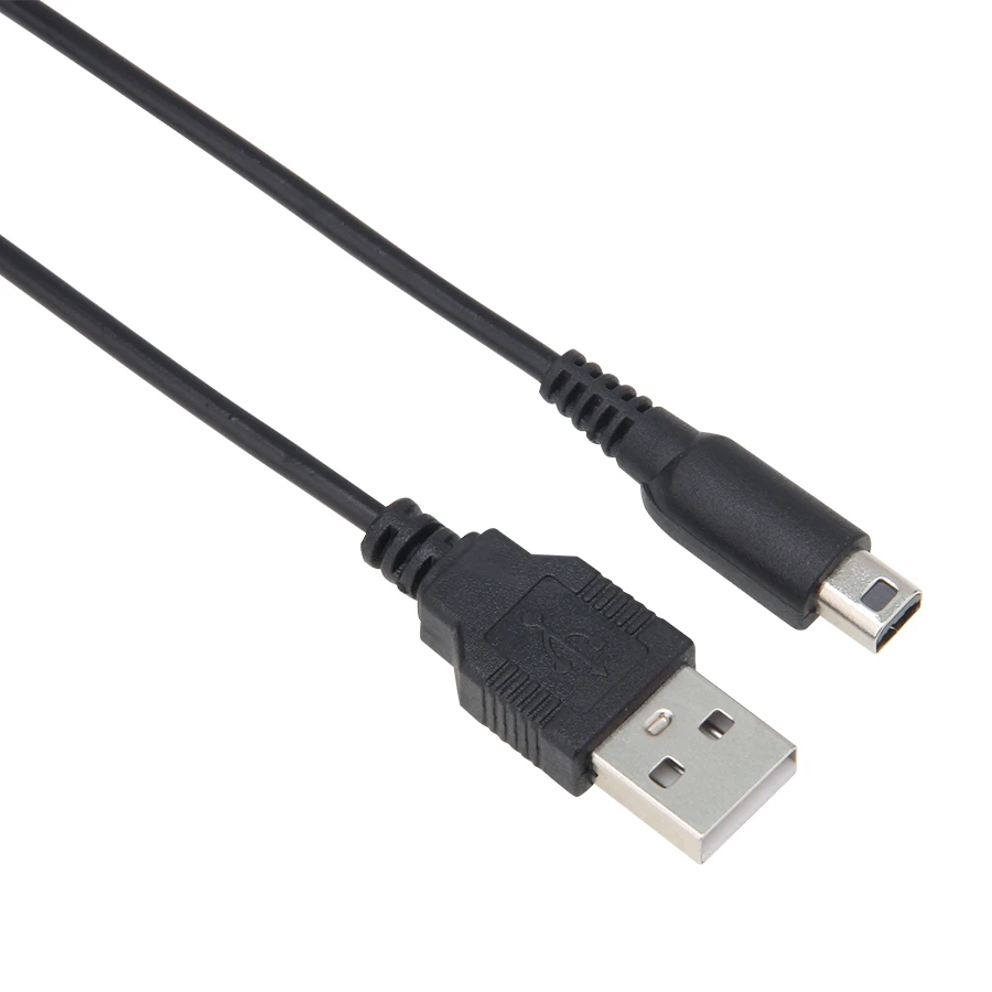 

300pcs Black 1.2m USB Charger Cable Charging Data Sync Cord Wire For Nintendo 3DS DSi NDSI 3DSXL Controller Game Power Line