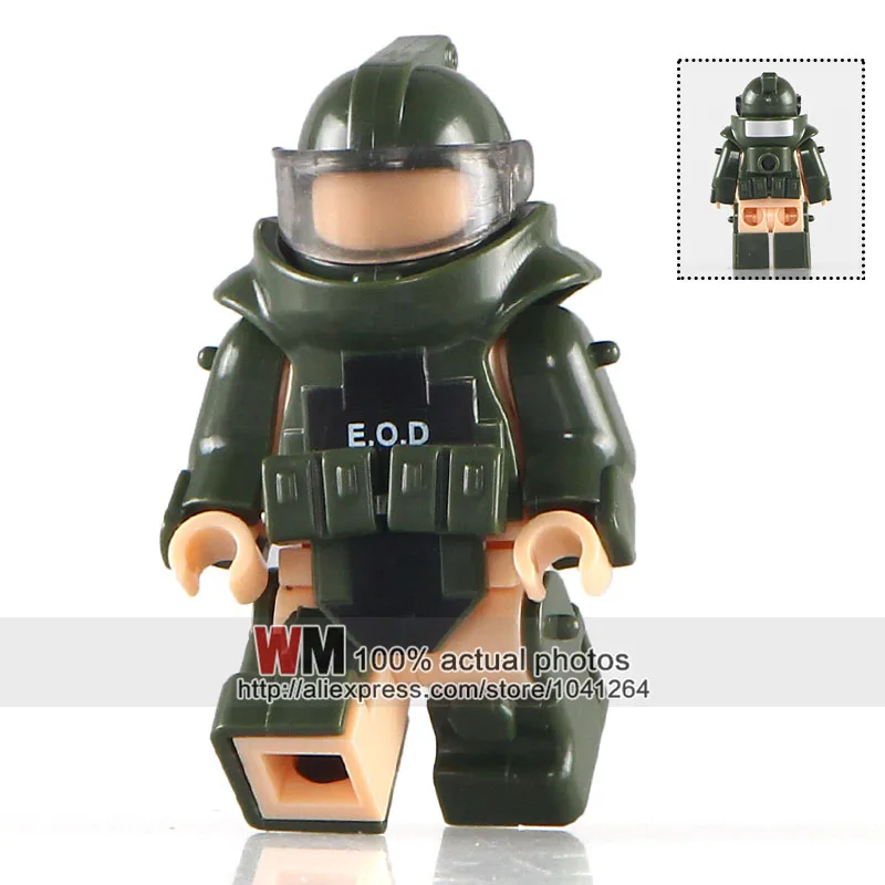 

Only The ArmorBuilding Blocks Single Sale PGPJ4028 World War Green Anti-explosion clothing Future Weapons SWAT Kids Toys Gifts