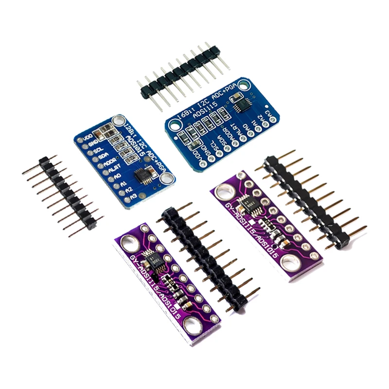 16-битный I2C ADS1115 ADS1015 модуль ADC 4-канальный с усилителем усиления от 2 0 в до 5 В для