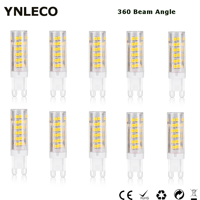 

10pc G9 LED Lamp 220V 230V 240V 5W LED G9 4000K 75LED 2835 SMD 360 Degree Corn Bulb Equivalent 40W Halogen Spotlight Chandelier