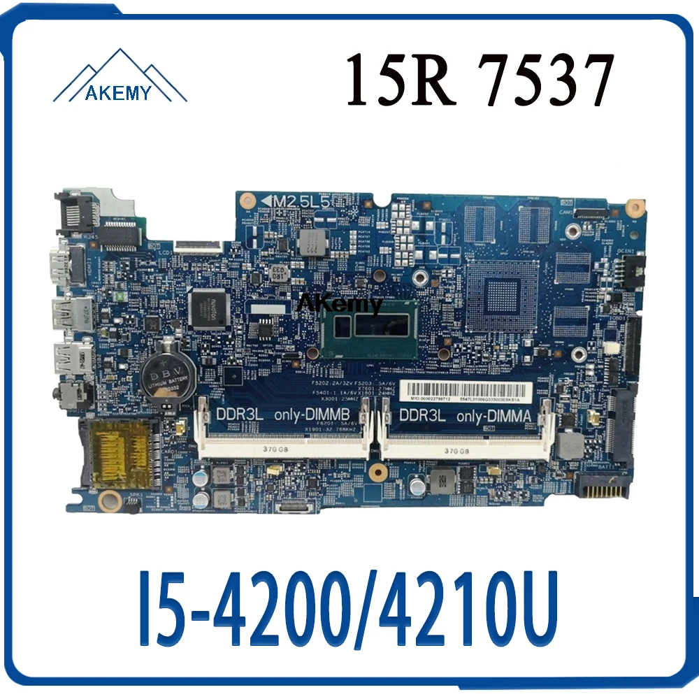 Akemy 12311-1 I5-4200/4210U для For DELL INSPIRON 15 7537 15R материнская плата ноутбука KJ7NX 0K58JN K58JN PWB:KWC14 |