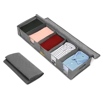 

Large Capacity Under Bed Storage Bag Box Non-woven Bed Storage Folding Quilt Storage Bag Dust-proof Moisture-proof Finishing Bag