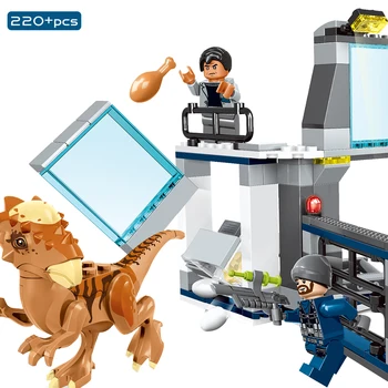 

220pcs Dinosaur Laboratory Great Escape Building Blocks Scientific Research Figures Safety Bricks Educational Toys for Children