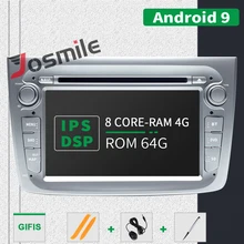 4 ГБ 1 Din Android 9,0 автомобильный Радио dvd-плеер для Alfa rom eo Mito 2008-Автомобильный мультимедийный 8 ядерный ОЗУ 4 Гб ПЗУ 64 Гб gps навигация DSP