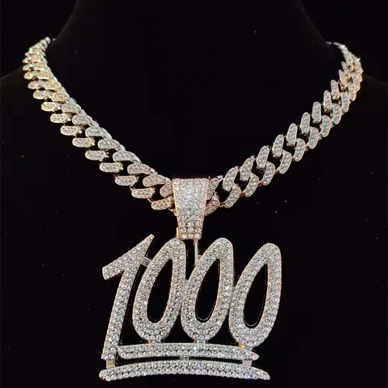 Men Hop 1000 Number Pendant Necklace 