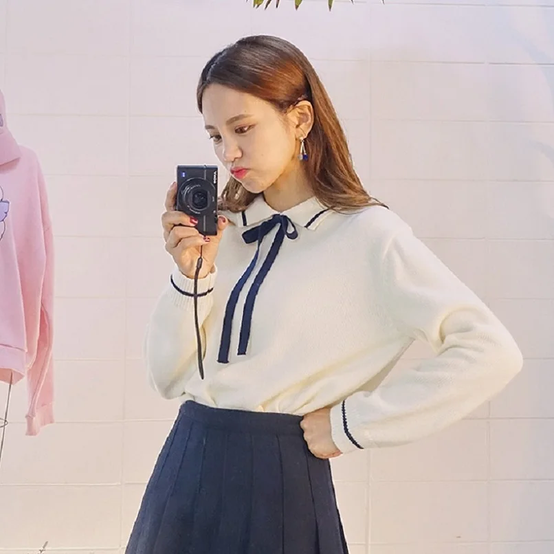2020 женский Harajuku Модный корейский Официальный сайт колледж Ветер галстук-бабочка