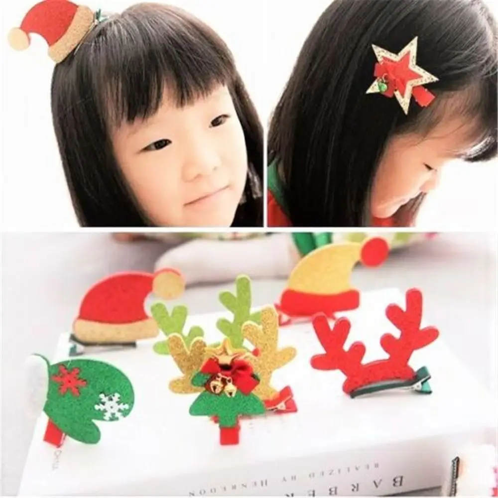 

Christmas Xmas Shinning Large Antler Hat Barrette Hair Clip Hairpins Multi-Type Christmas gift for Women girls Hair Accessories