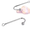 120g Stainless steel anal hook with beads hole metal butt plug anus fart putty slave Prostate Massager BDSM sex toy for men 1