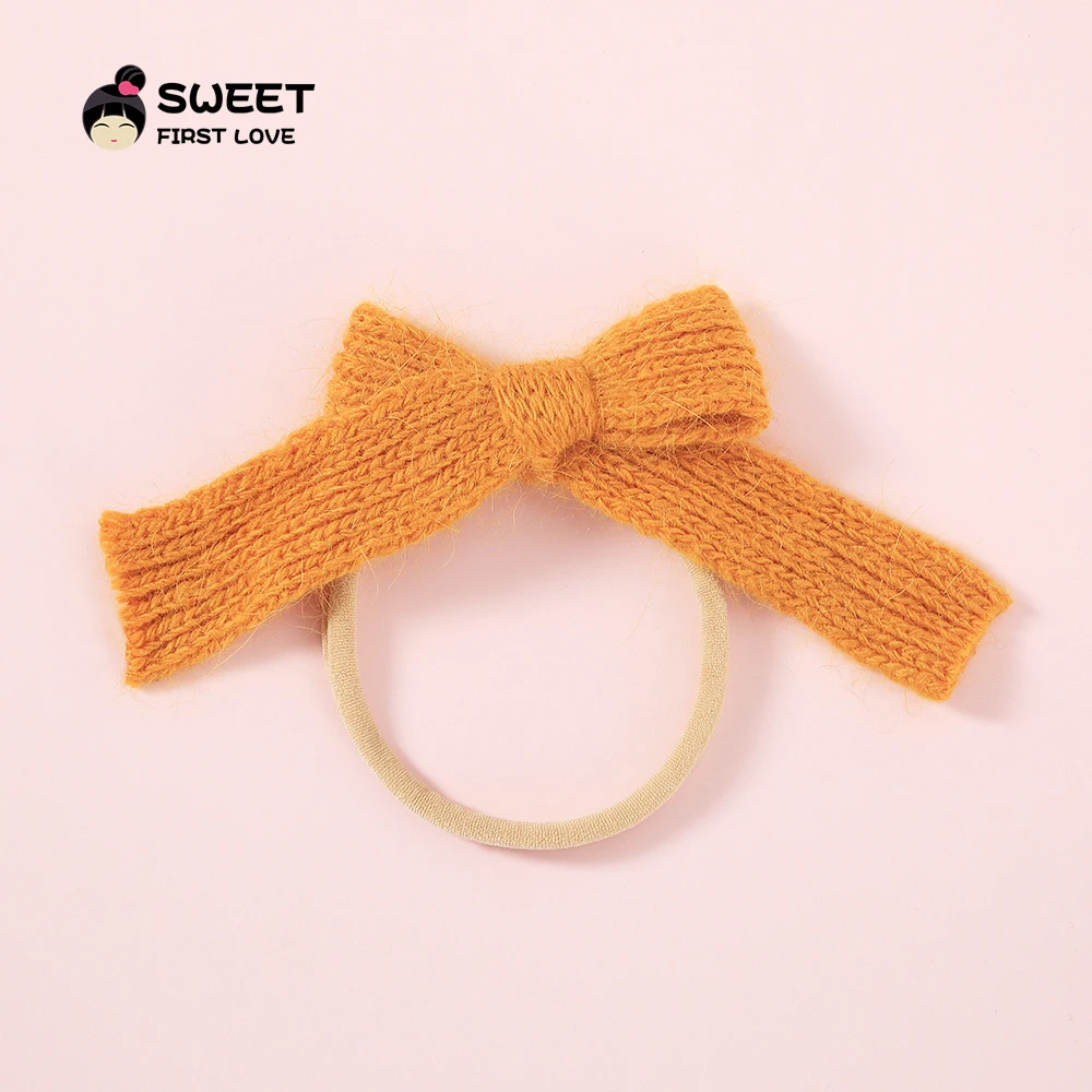 color 9 headbands 1 шт.; вязаные заколки для волос с бантом для девочек; милый бант; заколки для волос; свитер с бантом; аксессуары для волос для детей; украшения для волос для малышей - Цвет: color 9 headbands