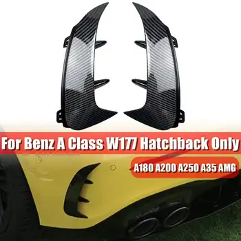 

1 Pair Carbon Fiber Style Rear Bumper Trim Lip Spoiler Stickers Fender Canards For Benz A Class W177 A180 A250 A35 AMG 2019