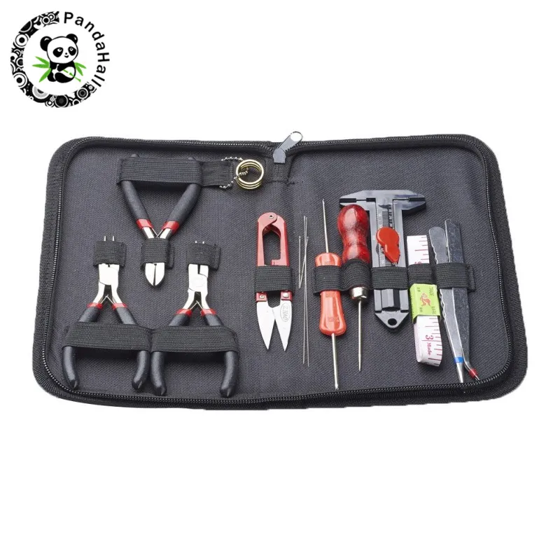 Billig Schmuck Werkzeug Kit DIY Tools Set Ausrüstung Zangen Scissor Perle Awls Perlen Pinzette und Pins Messschieber für Schmuck Machen
